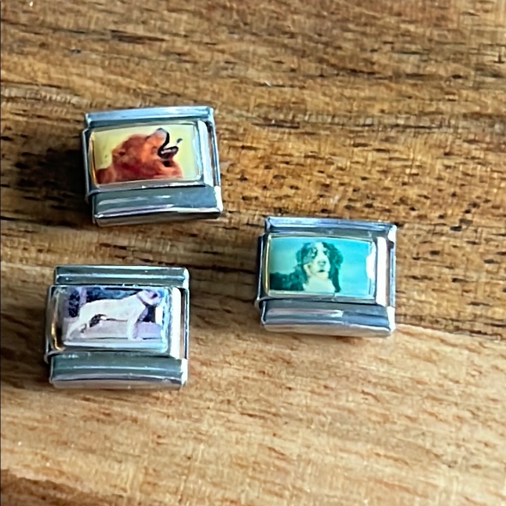 Uberry Italian Charm Enamel Links 9MM- Dogs